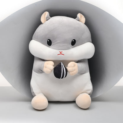 Cute Hamster Handwarmer Pillow- Beige and Gray