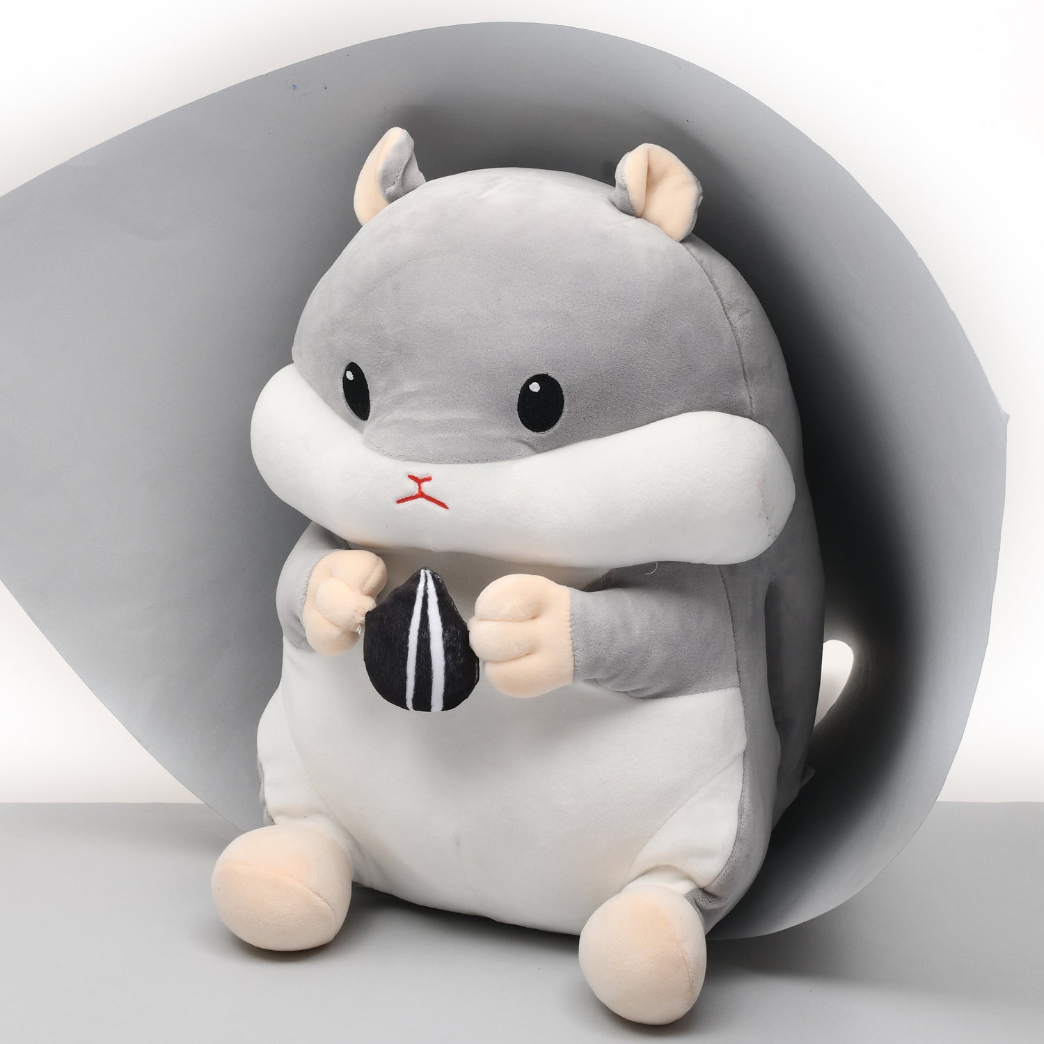 Cute Hamster Handwarmer Pillow- Beige and Gray