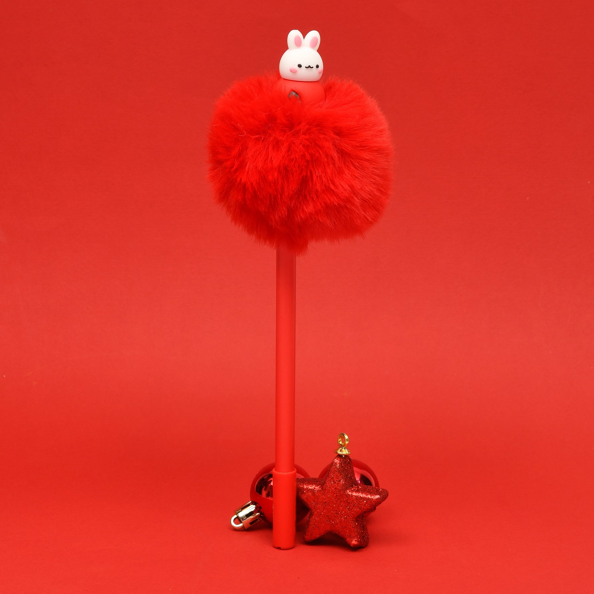 Cute Bunny Pompom Gel Pen
