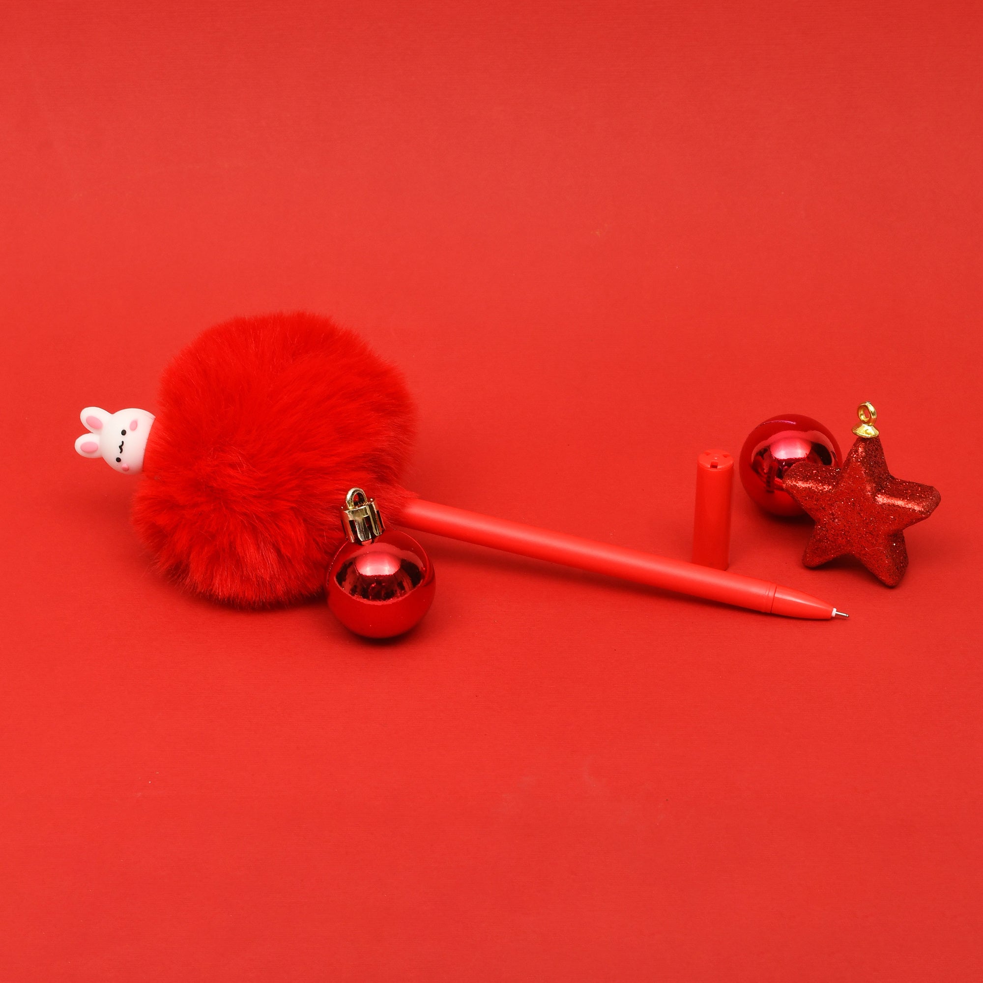 Cute Bunny Pompom Gel Pen