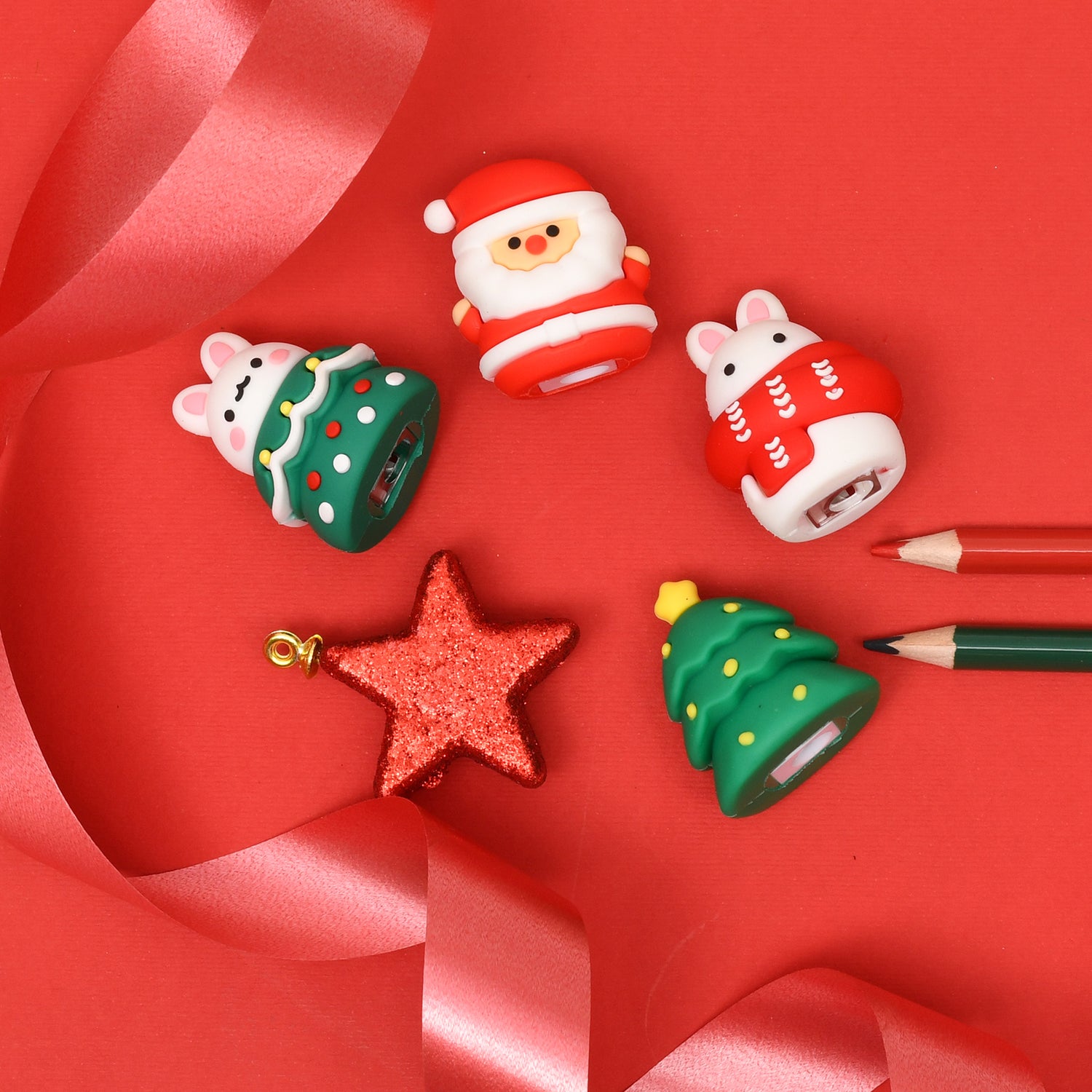 Assorted Christmas Pencil Sharpeners