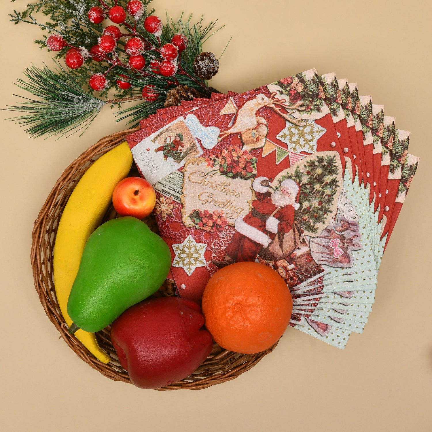 Mumuso Festive Christmas Napkins| Pack of 20