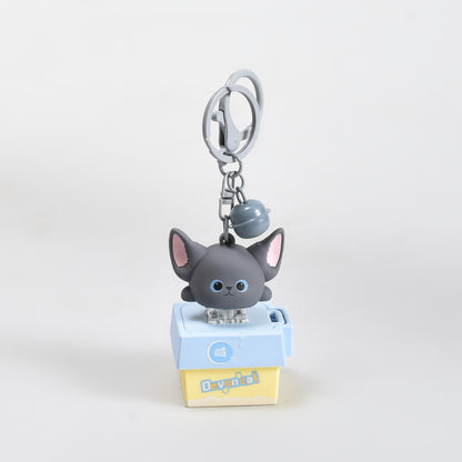 Mumuso Press-Type Sounding Cat Keychain- Makes a sound