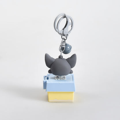Mumuso Press-Type Sounding Cat Keychain- Makes a sound