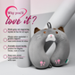 Memory Foam Grey Cat U Shaped Neck Pillow- 32 cm
