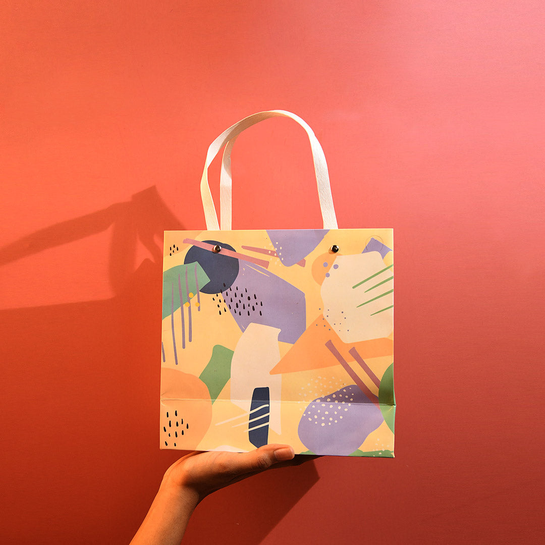 Nordic Style Printed Gift Bag - Small /Multicolour Mumuso