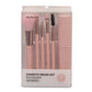 Pink Cosmetic Brush Set with Storage Case - Set of 5 Mumuso