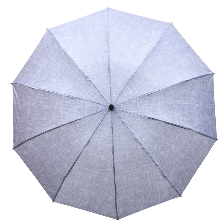 Plaid Folding Umbrella - Light Purple Mumuso