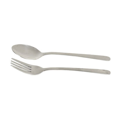 Plastic 2 Piece Flatware Set - White Mumuso