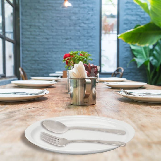 Plastic 2 Piece Flatware Set - White Mumuso