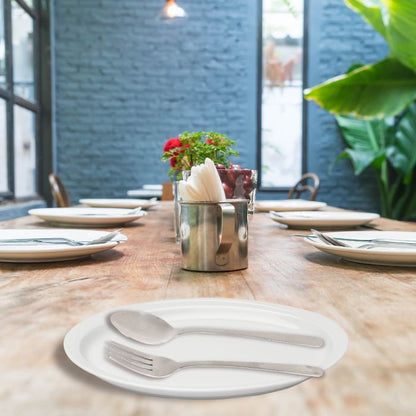 Plastic 2 Piece Flatware Set - White Mumuso