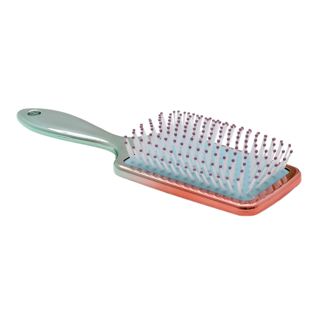 Rectangular Electroplated Hair Brush - Gradient Colour Mumuso