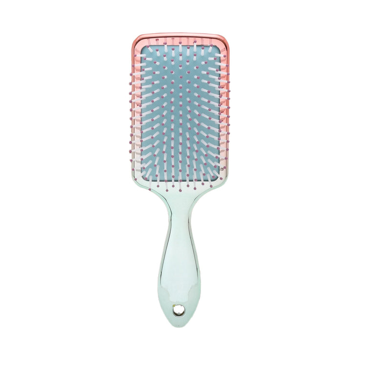 Rectangular Electroplated Hair Brush - Gradient Colour Mumuso