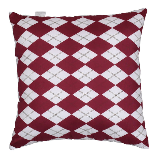 Red Printed Throw Pillow- Red Mumuso