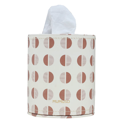 Round Tissue Box - Brown Mumuso