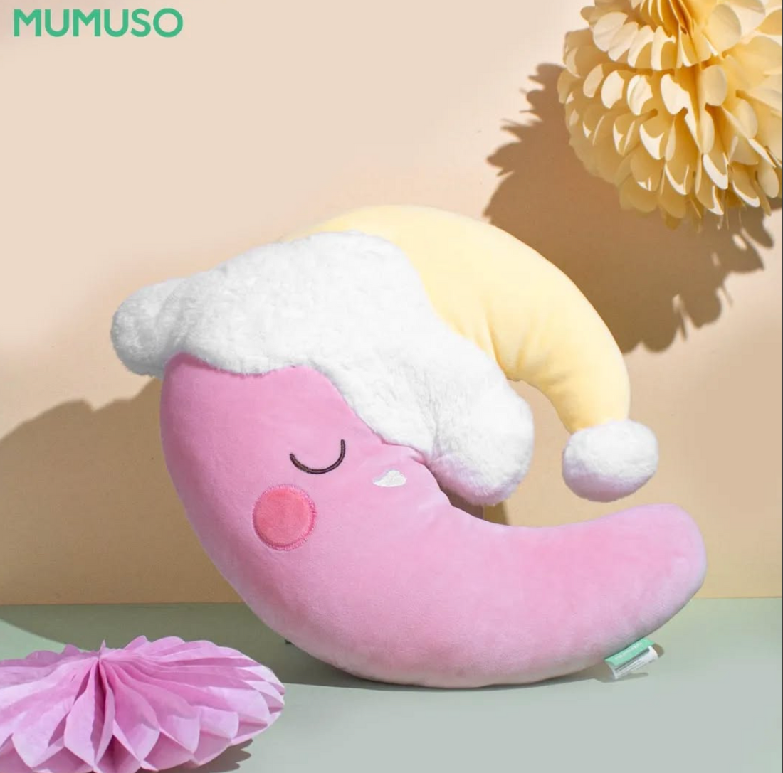 The Dreamer’s Crescent Pillow in Purple and Yellow