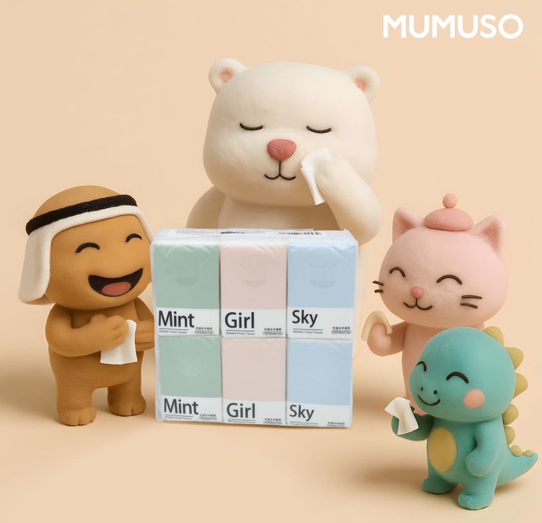 Perfect for On-the-Go Use Wettable Pocket Tissues - White