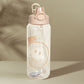 Smiling Face Plastic Water Bottle - Pink Mumuso