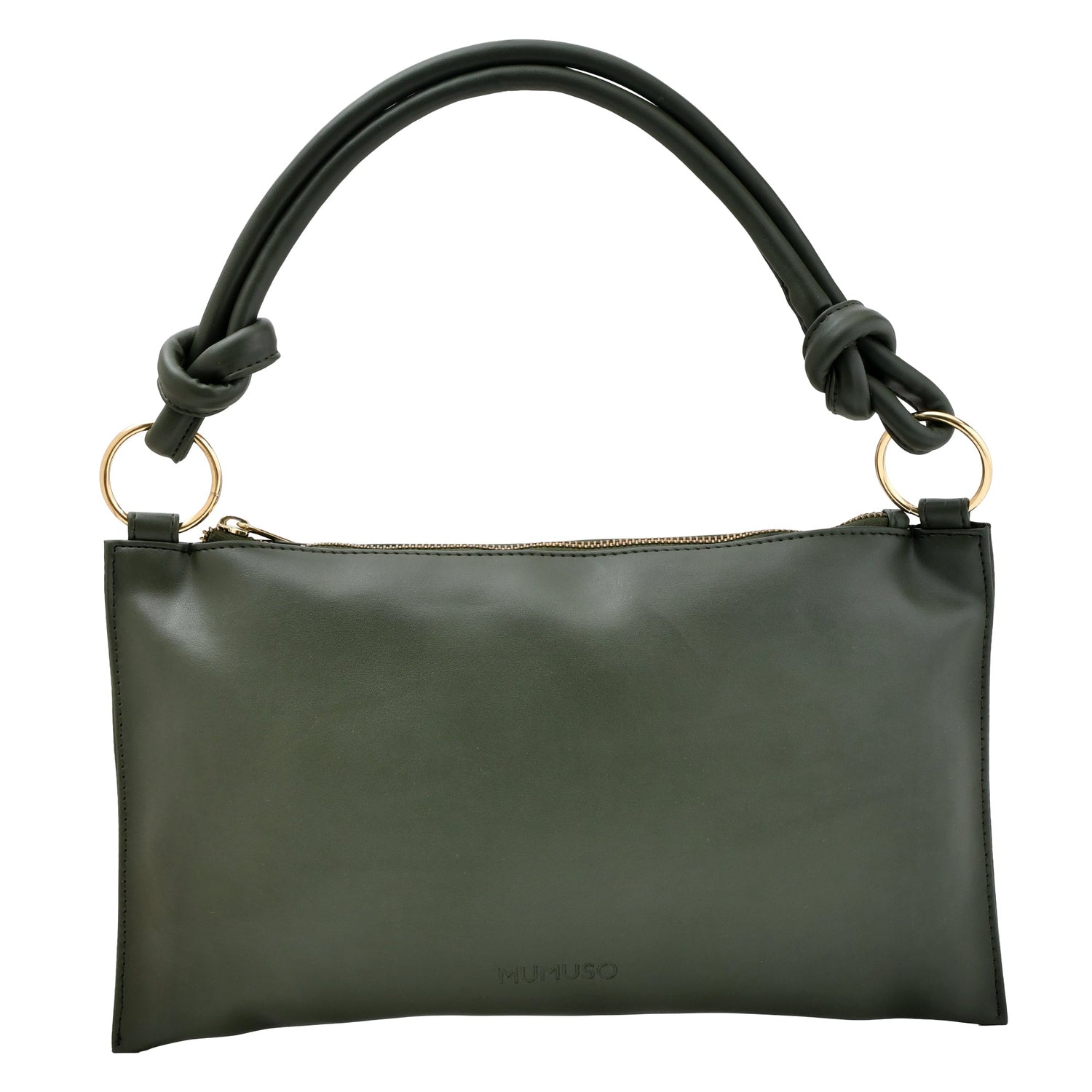 Solid Chic  Hobo Baguette - Olive Mumuso