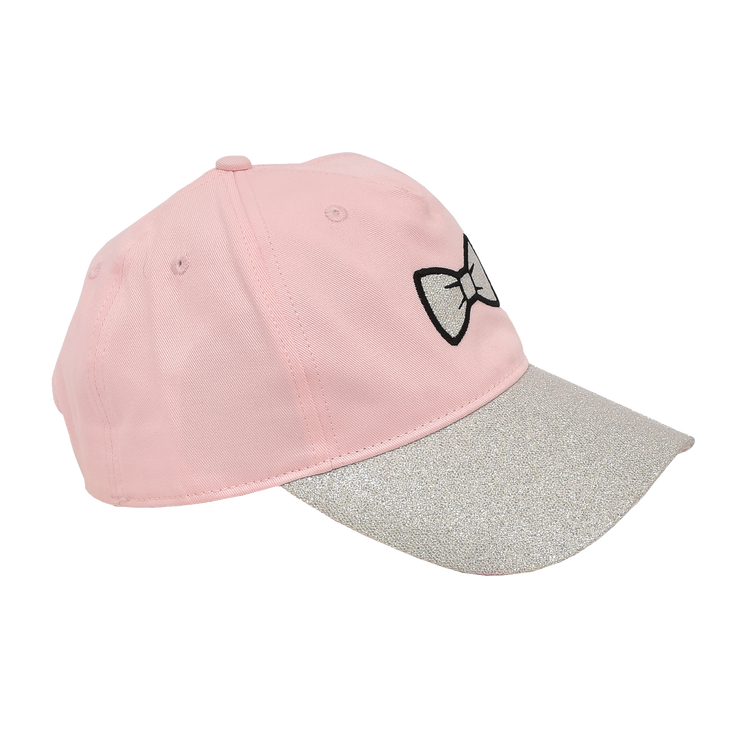 Sparkly Bow Cap - Light Pink Mumuso
