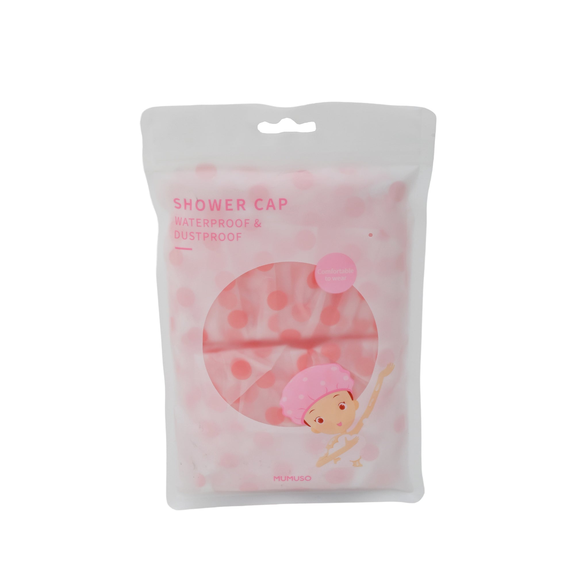 Stay Dry and Stylish with MUMUSO Dotted Shower Cap - 2 Pack Set Mumuso