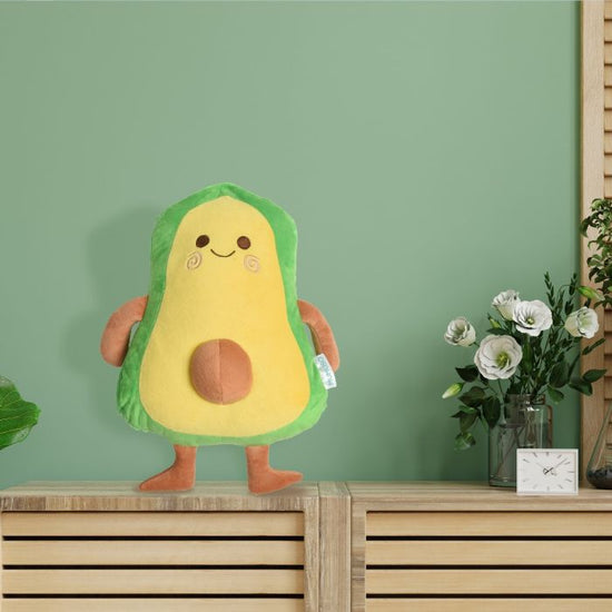 Sweet Smile Avocado Plush Toy - Green & Yellow Mumuso