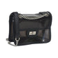 Transparent Bag with Chain Details - Black Mumuso
