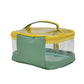 Transparent Portable Cosmetic Bag - Colourblocking/ Green Mumuso