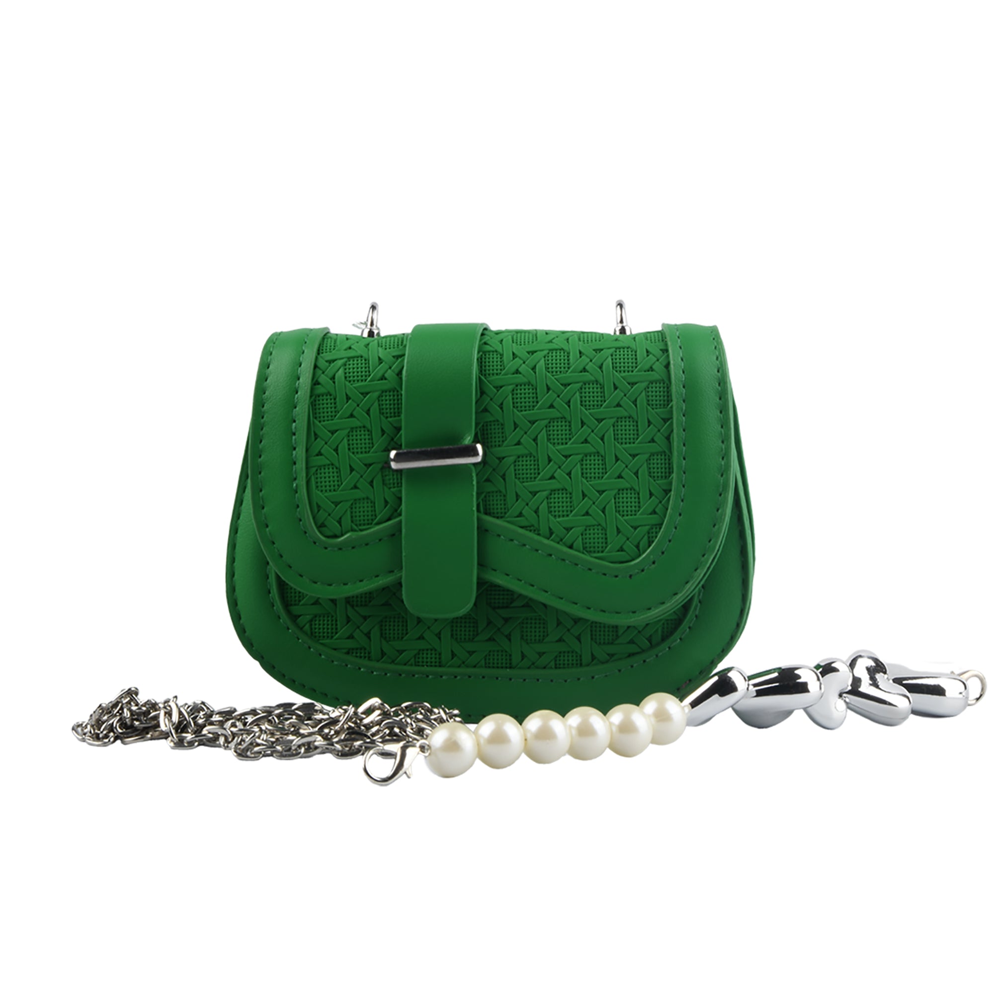 Mini Handbag with Pearl &amp; Chain Strap