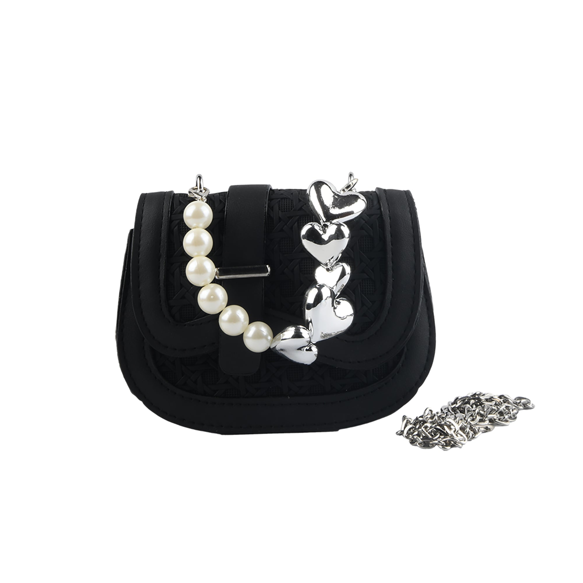 Mini Handbag with Pearl &amp; Chain Strap