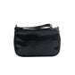 Glossy Croco-Pattern Baguette Bag - Black