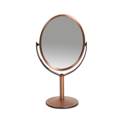 Vintage Oval Copper Mirror Mumuso