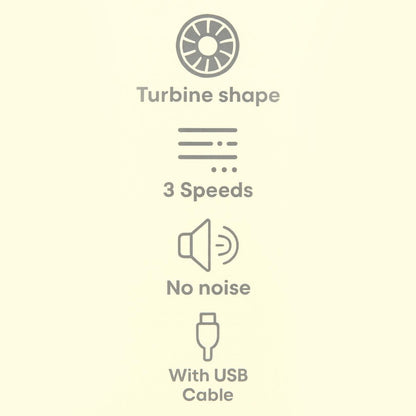 Electric Mini Handheld Fan with Carabiner- Pink/ White/ Blue