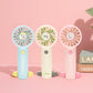 Electric Mini Handheld Fan with Carabiner- Pink/ White/ Blue