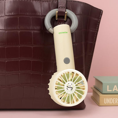 Electric Mini Handheld Fan with Carabiner- Pink/ White/ Blue