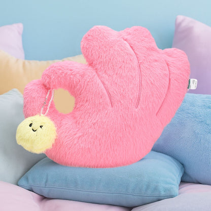 OK  Sign- Shaped Plush Pillow- Pink/ Blue