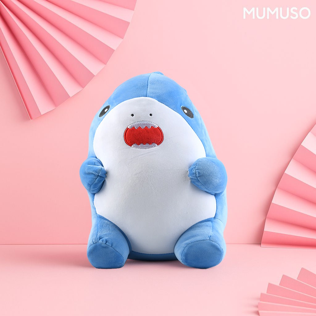 Adorable Fish-Shaped Plush Toy cum Throw Pillow - Globefish/Shark (Blue/Pink)