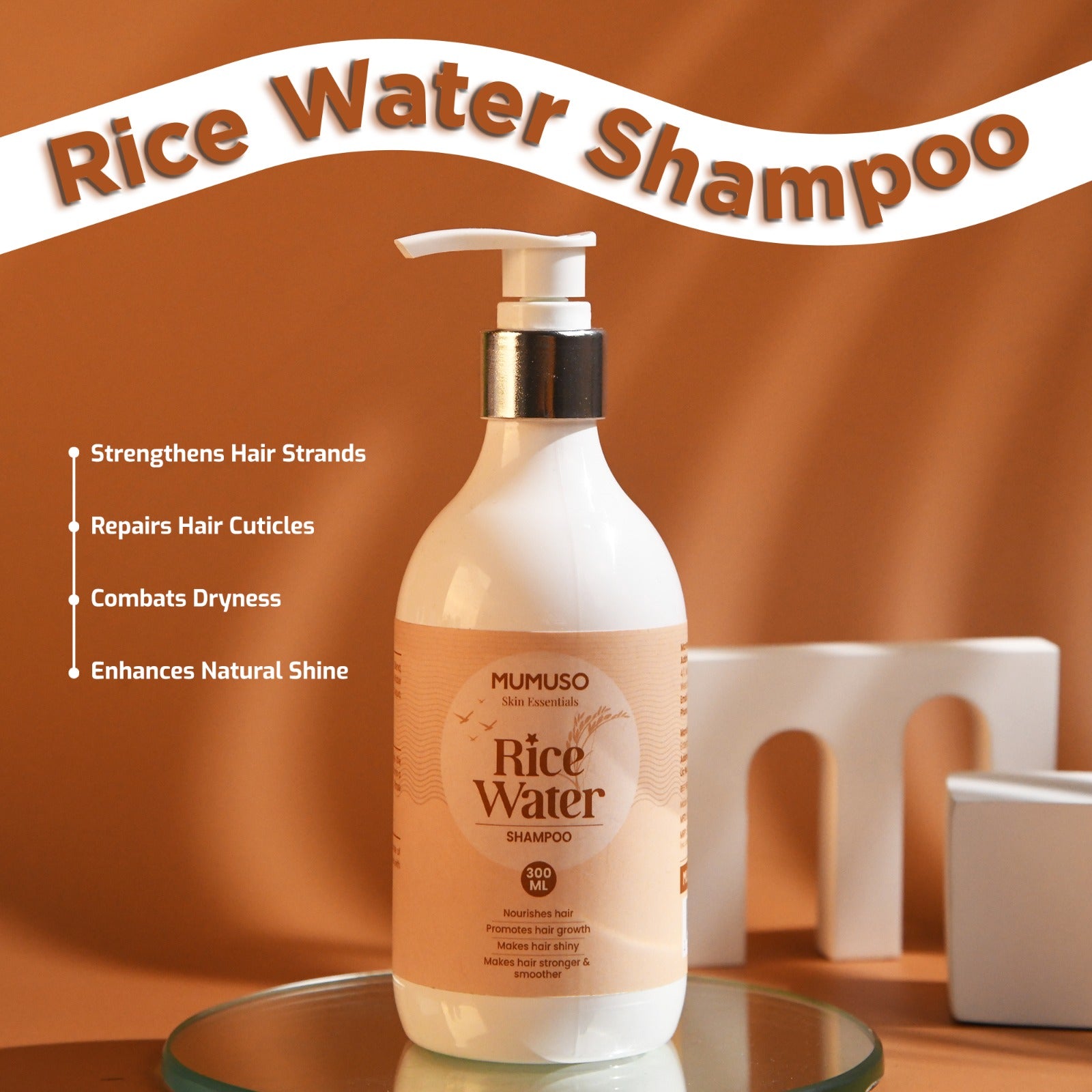 Nourishing Rice Water Shampoo for Hair Repair and Growth