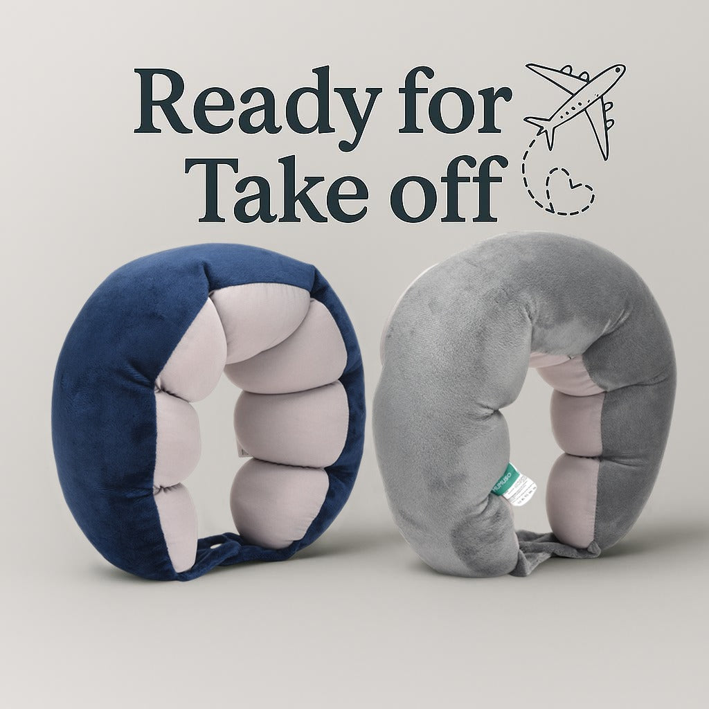 CATERPILLAR PARTICLES U-SHAPED NECK PILLOW