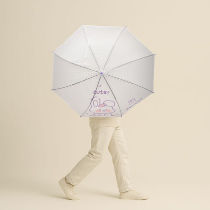 MUMUSO Long Handle Bunny Umbrella – Lavender Blush Edition