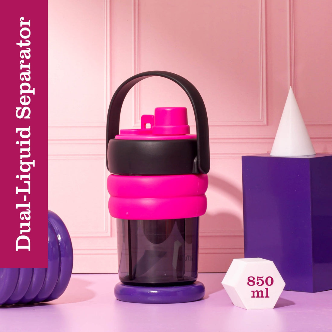 Double Sided Water Bottle with Straw