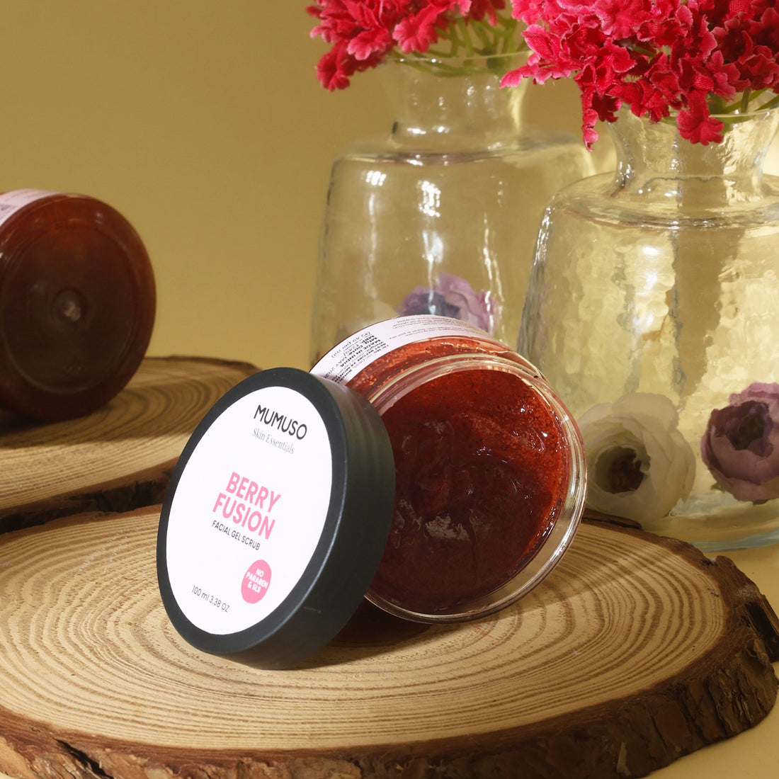 Mumuso Skin Essentials Berry Fusion Facial Gel Scrub - 100 gm