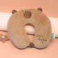 Capybara Travel Neck Pillow- Brown