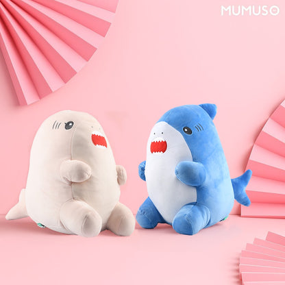 Adorable Fish-Shaped Plush Toy cum Throw Pillow - Globefish/Shark (Blue/Pink)