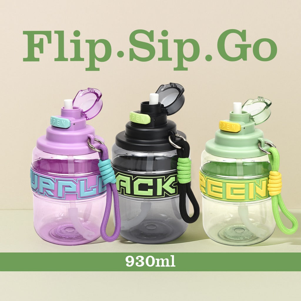 Portable Water Bottle with Straw