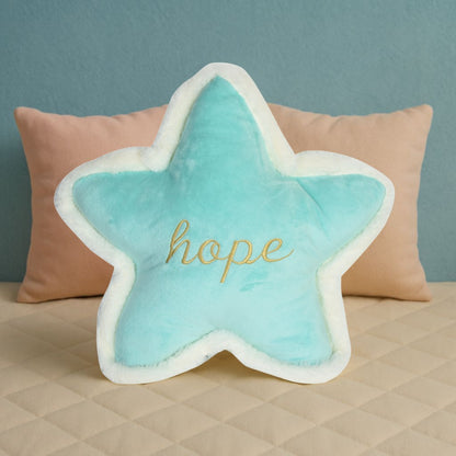 Star Shaped Plush Pillow - Hope (Blue)