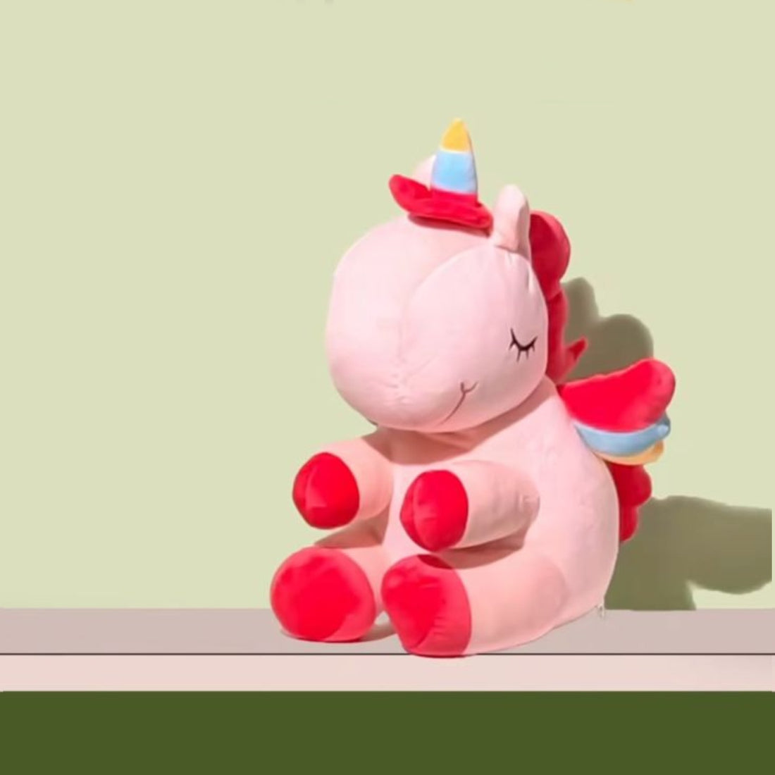 Chubby Unicorn Plush Toy - Off-White
