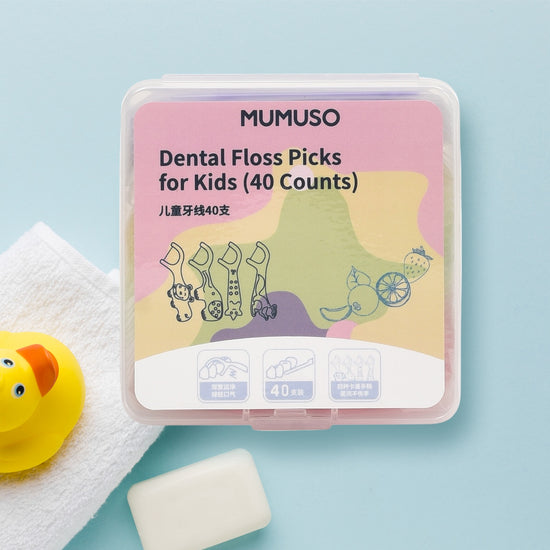 Disposable Dental Floss Picks for Kids- 40 counts / Multicolour