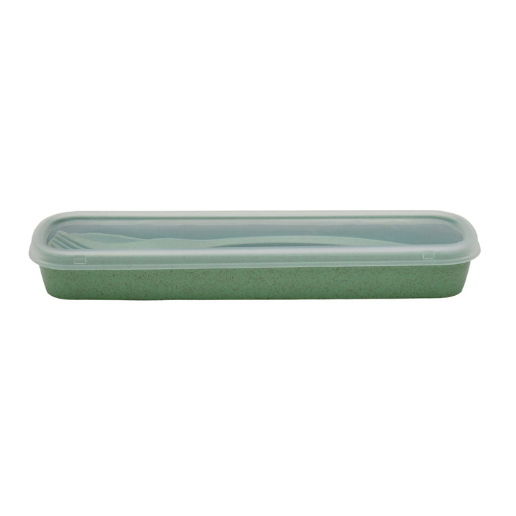 Wheat Straw Flatware Set - Green Mumuso