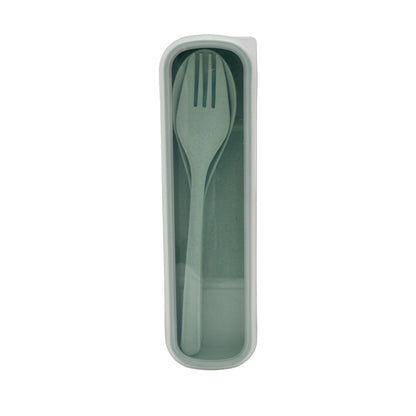 Wheat Straw Flatware Set - Green Mumuso